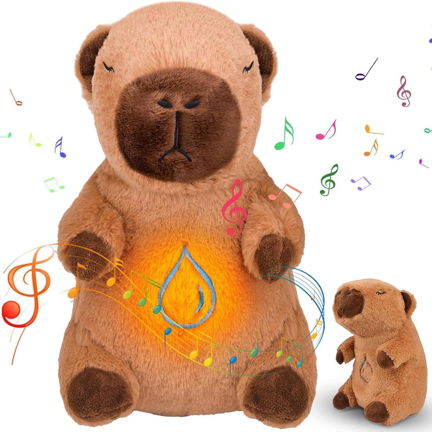 Juguete de peluche relajante, muñeca de felpa iluminada